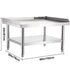 Stainless Steel Equipment Grill Stand, 152x76x61 cm Stainless Table, Grill Stand Table with Adjustable Storage Undershelf, Equipment Stand Grill Table for Hotel, Home, Restaurant Kitchen