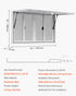 Concession Window 1346x838 mm, Aluminum Alloy Service Window for Food Truck, Up to 85 Degrees Stand Serving Window with 4 Sliding Windows, Awning Door, and Drag Hook, for Concession Trailers