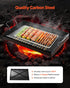Carbon Steel Griddle, 24x16 inch Universal Flat Top Rectangular Plate, Gas Grill Griddle for BBQ Grill, Teppanyaki, Portable Family Cookware with Handle, for Camping Tailgating Party