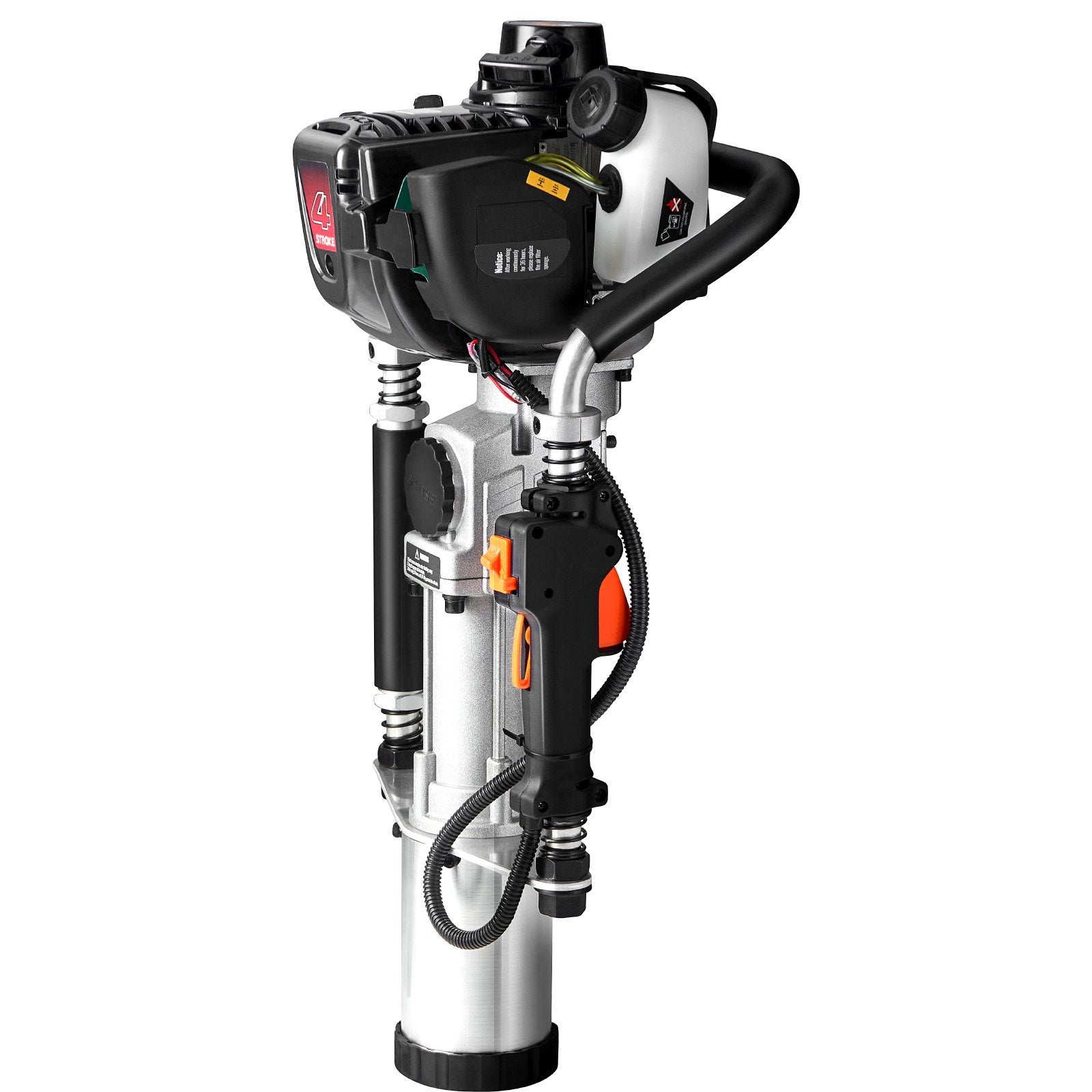 VEVOR 37.77cc Gas-Powered T Post Driver 4-Stroke Fence Piling Pounder w/ 3 Head