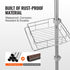 42" to 114" High Shower Corner Caddy Tension Pole Rust-Proof Tension Pole