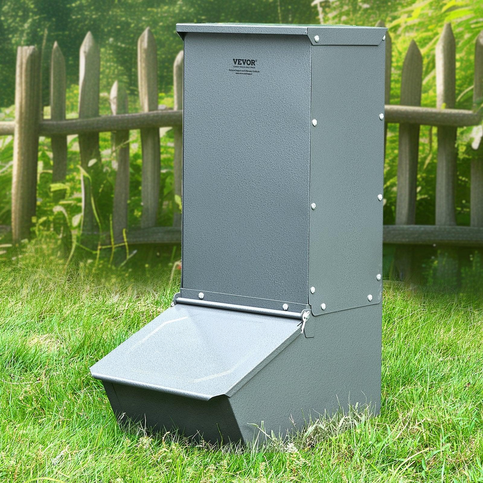 Hog Feeder 2.2 Bushel Metal Double Door Pig Feeder Feeding up to 5 Hogs