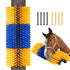 Livestock Scratching Brush, Horse Brush with 2 Screws, 20  x 7.5 in Cow Scratcher, for Back Itch Relief & Keep Cleaning, Grooming & Scratching Post Brush for Horse, Pig, Cattle Supplies