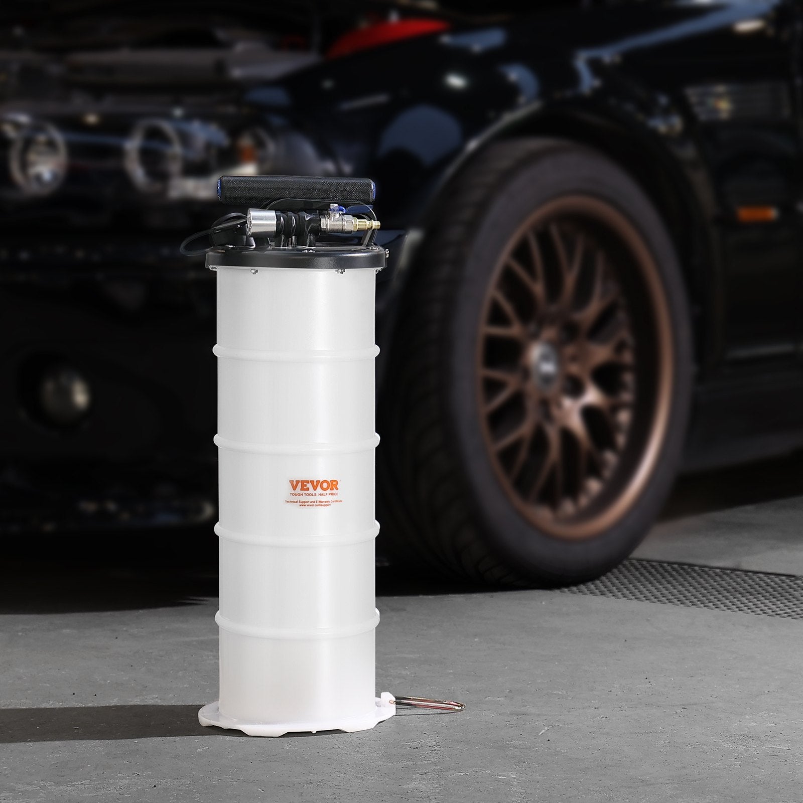 Fluid Extractor, 6.5 Liters Capacity, Pneumatic/Manual Oil Changer Vacuum Fluid Extractor with Dipstick and Liquid Suction Hose, Oil Extractor Change Pump for Automotive Fluids Vacuum Evacuation