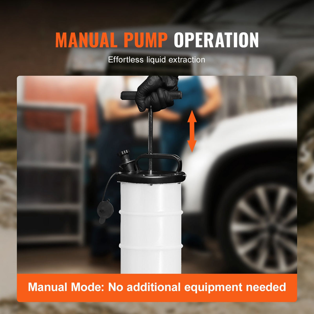 6.5L Manual Fluid Extractor Oil Change Vacuum Pump with Hose Kit