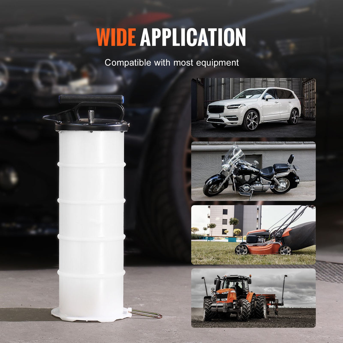 6.5L Manual Fluid Extractor Oil Change Vacuum Pump with Hose Kit