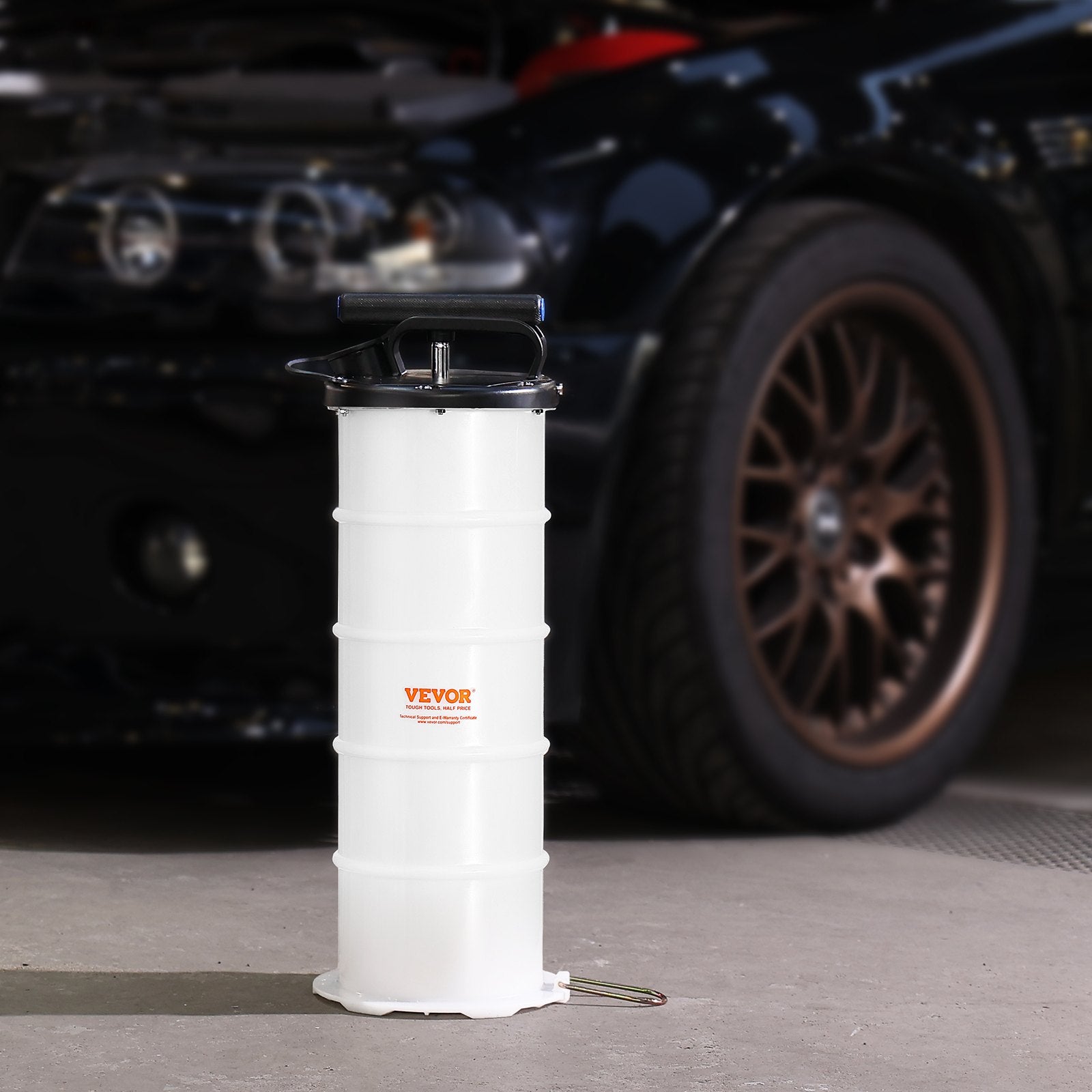 Fluid Extractor, 6.5 Liters Capacity, Manual Hand-Operated Oil Changer Vacuum Fluid Extractor with Dipstick and Suction Hose, Oil Extractor Change Pump for Automotive Fluids Vacuum Evacuation