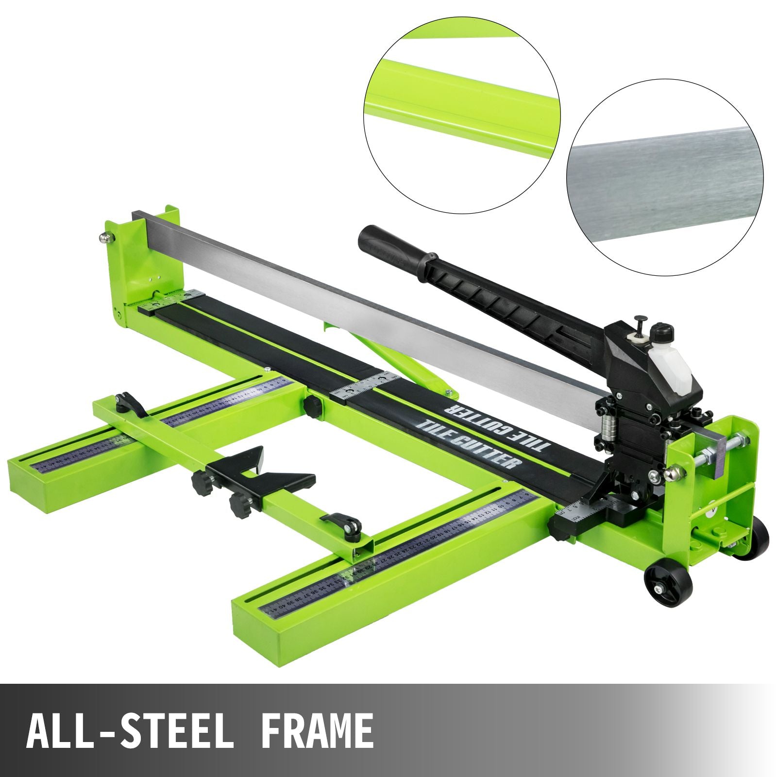 Tile Cutter 31.5 Inch Manual Tile Cutter 1.4 Inch Tile Cutting Machine Ceramic Porcelain Tile Cutter w/Laser Guide All-Steel Frame and Bonus Spare Cutter Wheels Tile Cutter Hand Tool