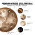Handpan Drum 22 in 10 Notes D Minor Hand Drum Instrument with Mallet