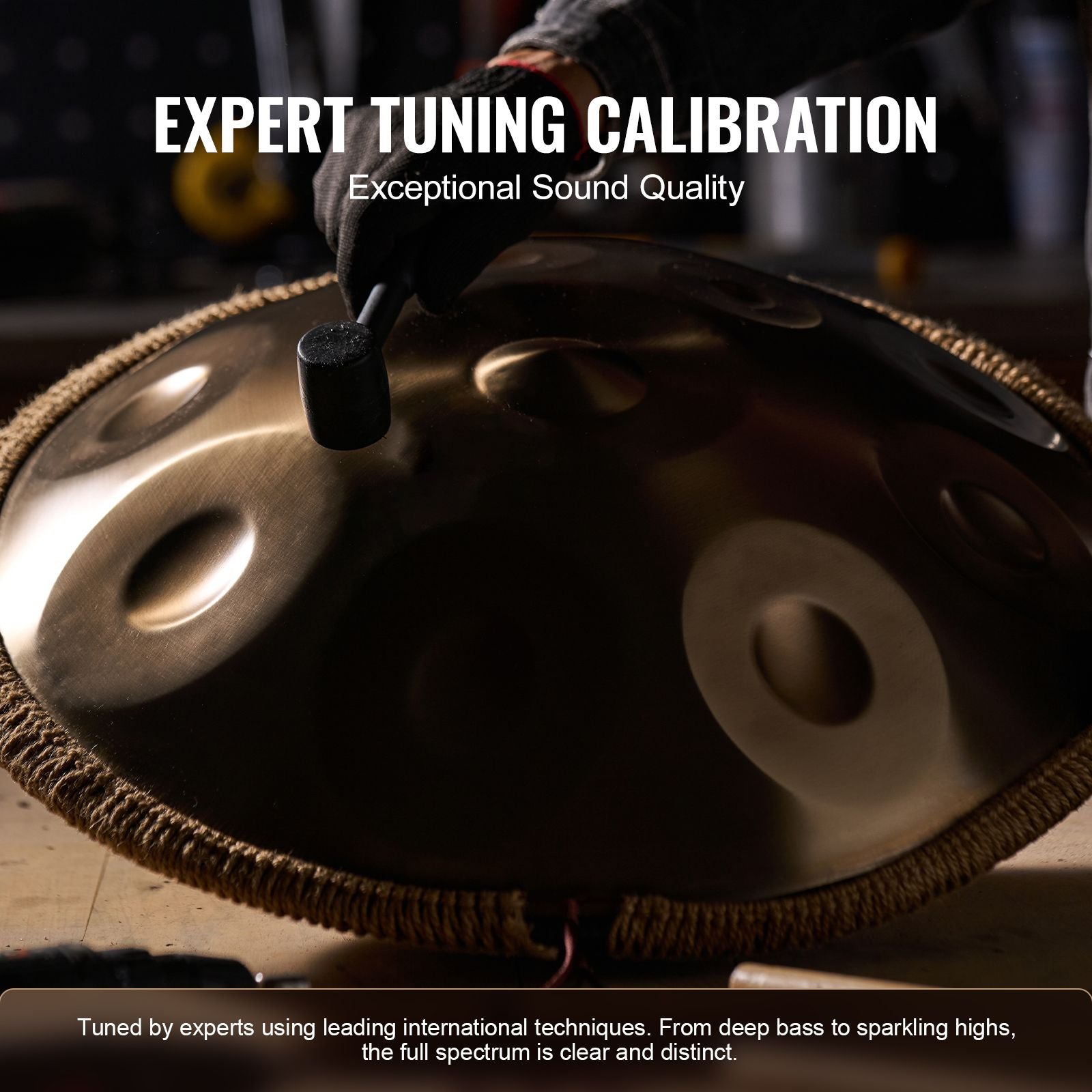 Handpan Drum 22 in 12 Notes D Minor Hand Drum Instrument with Mallet