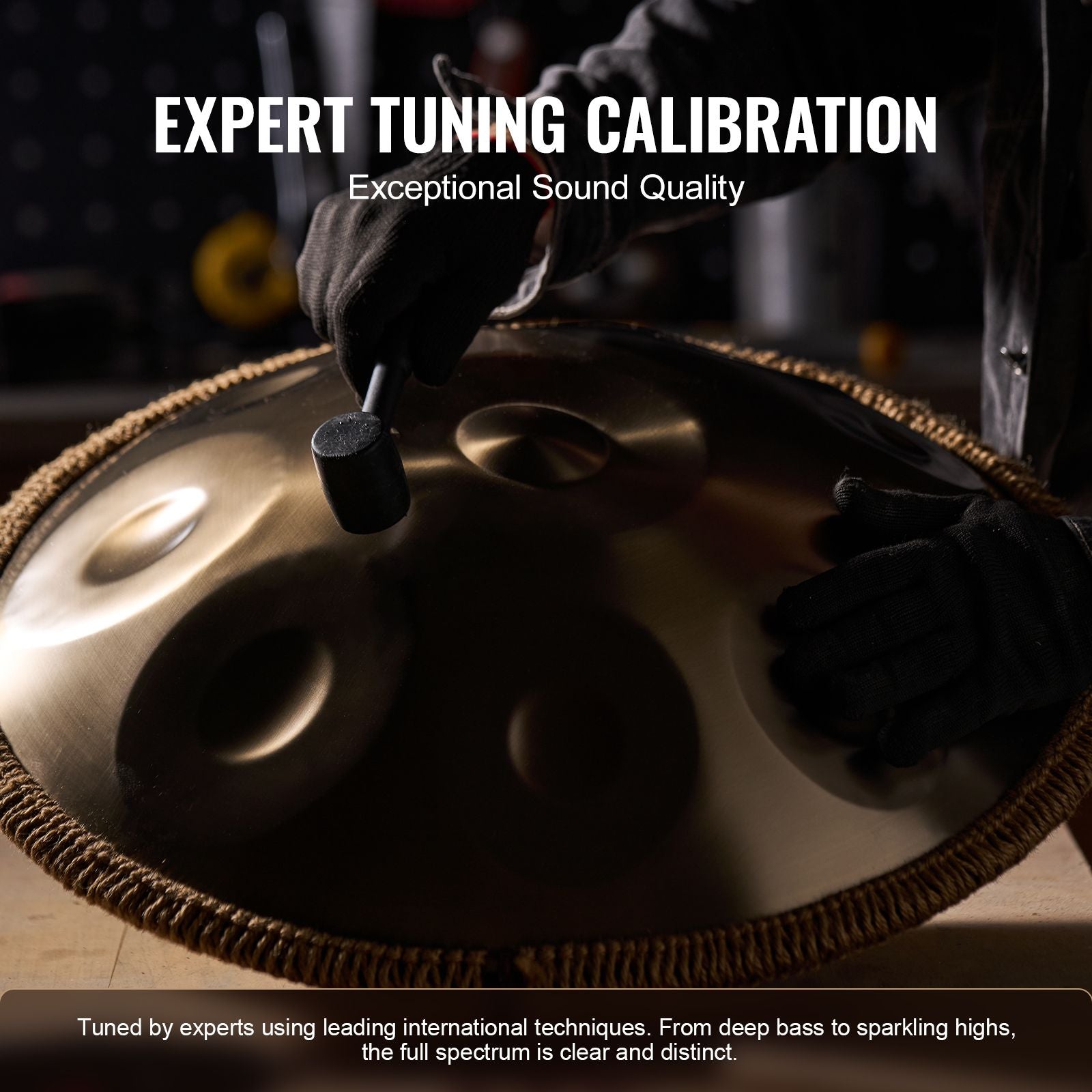 Handpan Drum 22 in 9 Notes D Minor Steel Hand Drum with Mallets for Adult
