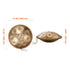 Handpan Drum 22 in 9 Notes D Minor Steel Hand Drum with Mallets for Adult