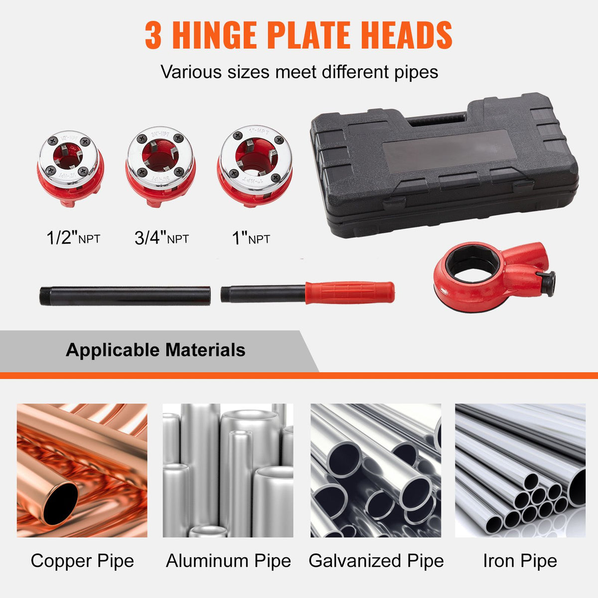 Ratchet Pipe Threader Kit 1/2