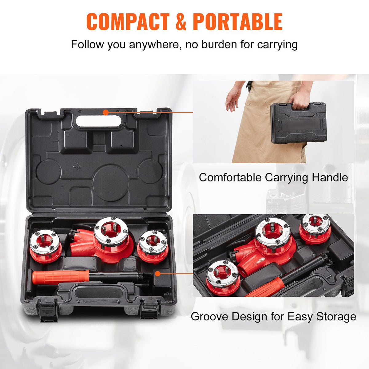 Ratchet Pipe Threader Kit 1/2