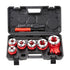 Ratchet Pipe Threader Kit, 1/4" NPT - 1-1/4" NPT Manual Ratcheting Pipe Threader, Portable Pipe Threading Tool Set with 6PCS NPT Dies, Storage Case for Galvanized Aluminum Iron Copper Pipes