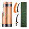 Manual Pole Saw, 2.24 m-8.24 m Extendable Tree Pruner, Sharp Steel Blade High Branches Trimming, Manual Branch Trimmer with Lightweight 8 Fiberglass Handles, for Pruning Palms and Shrubs