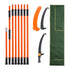Manual Pole Saw, 2.24 m-8.24 m Extendable Tree Pruner, Sharp Steel Blade High Branches Trimming, Manual Branch Trimmer with Lightweight 8 Fiberglass Handles, for Pruning Palms and Shrubs