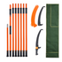Manual Pole Saw, 2.24 m-8.24 m Extendable Tree Pruner, Sharp Steel Blade High Branches Trimming, Manual Branch Trimmer with Lightweight 8 Fiberglass Handles, for Pruning Palms and Shrubs
