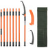 Manual Pole Saw, 2.24 m-8.24 m Extendable Tree Pruner, Sharp Steel Blade High Branches Trimming, Manual Branch Trimmer with Lightweight 8 Fiberglass Handles, for Pruning Palms and Shrubs