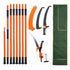 Manual Pole Saw, 2.24 m-8.24 m Extendable Tree Pruner, Sharp Steel Blade and Scissors High Branches Trimming, Branch Trimmer with Lightweight 8 Fiberglass Handles, for Pruning Palms and Shrubs