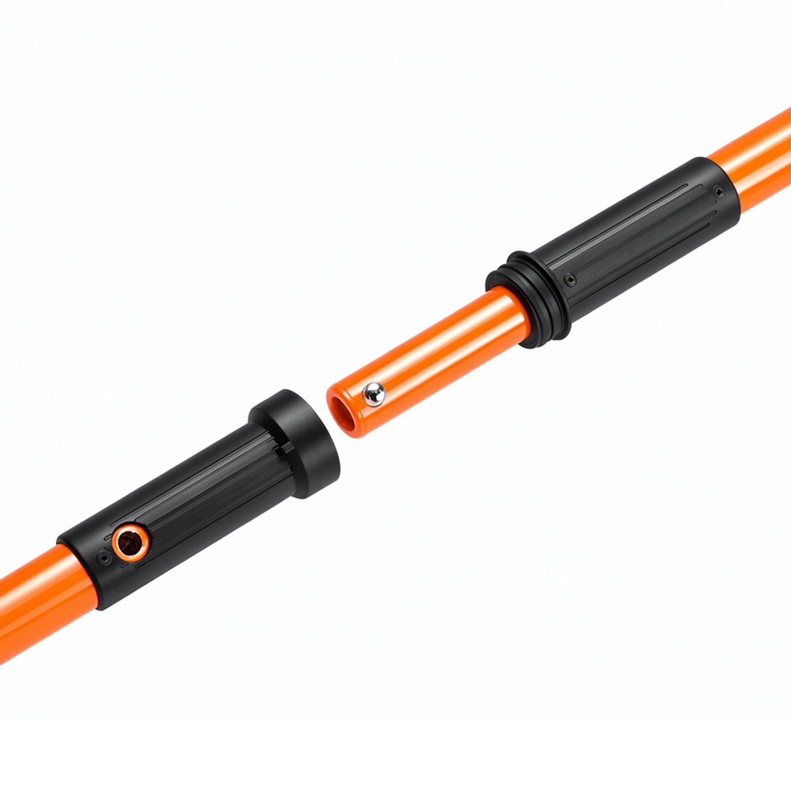 Manual Pole Saw, 2.24 m-8.24 m Extendable Tree Pruner, Sharp Steel Blade and Scissors High Branches Trimming, Branch Trimmer with Lightweight 8 Fiberglass Handles, for Pruning Palms and Shrubs