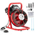 Drain Cleaner Machine Drain Auger 50FT x 3/8 Inch Manual Feed & 4 Cutters