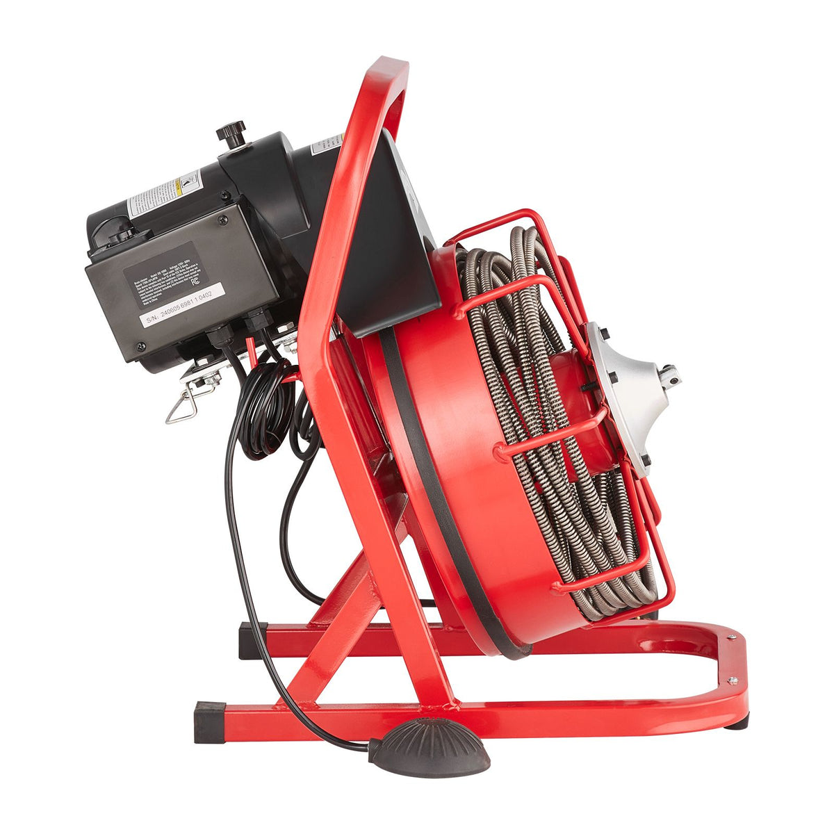 Drain Cleaner Machine Drain Auger 50FT x 3/8 Inch Manual Feed & 4 Cutters