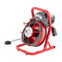 Drain Cleaner Machine Drain Auger 50FT x 3/8 Inch Manual Feed & 4 Cutters