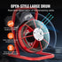 Drain Cleaner Machine Drain Auger 75FT x 3/8 Inch Manual Feed & 4 Cutters