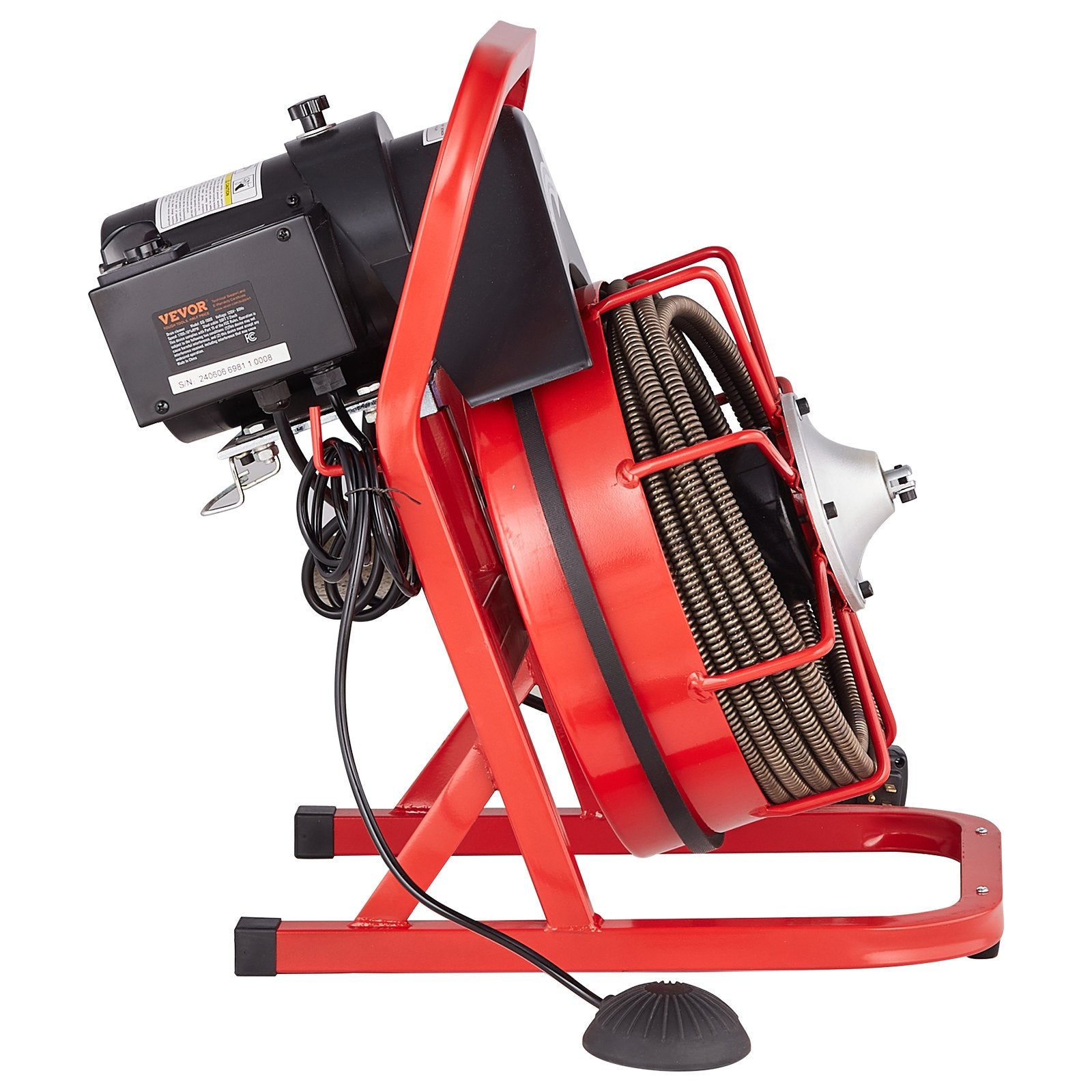 Drain Cleaner Machine Drain Auger 50FT x 1/2 Inch Manual Feed & 4 Cutters