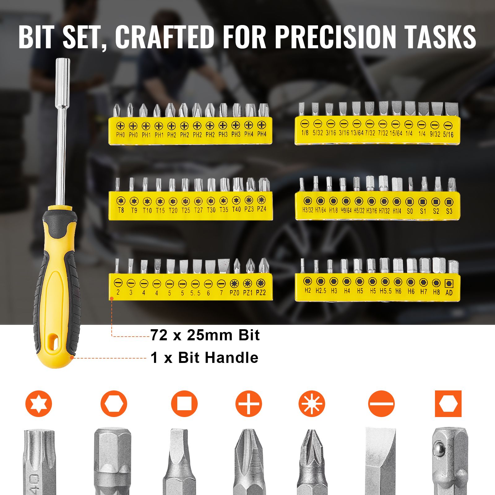 207-Piece Mechanics Tool Set 1/4