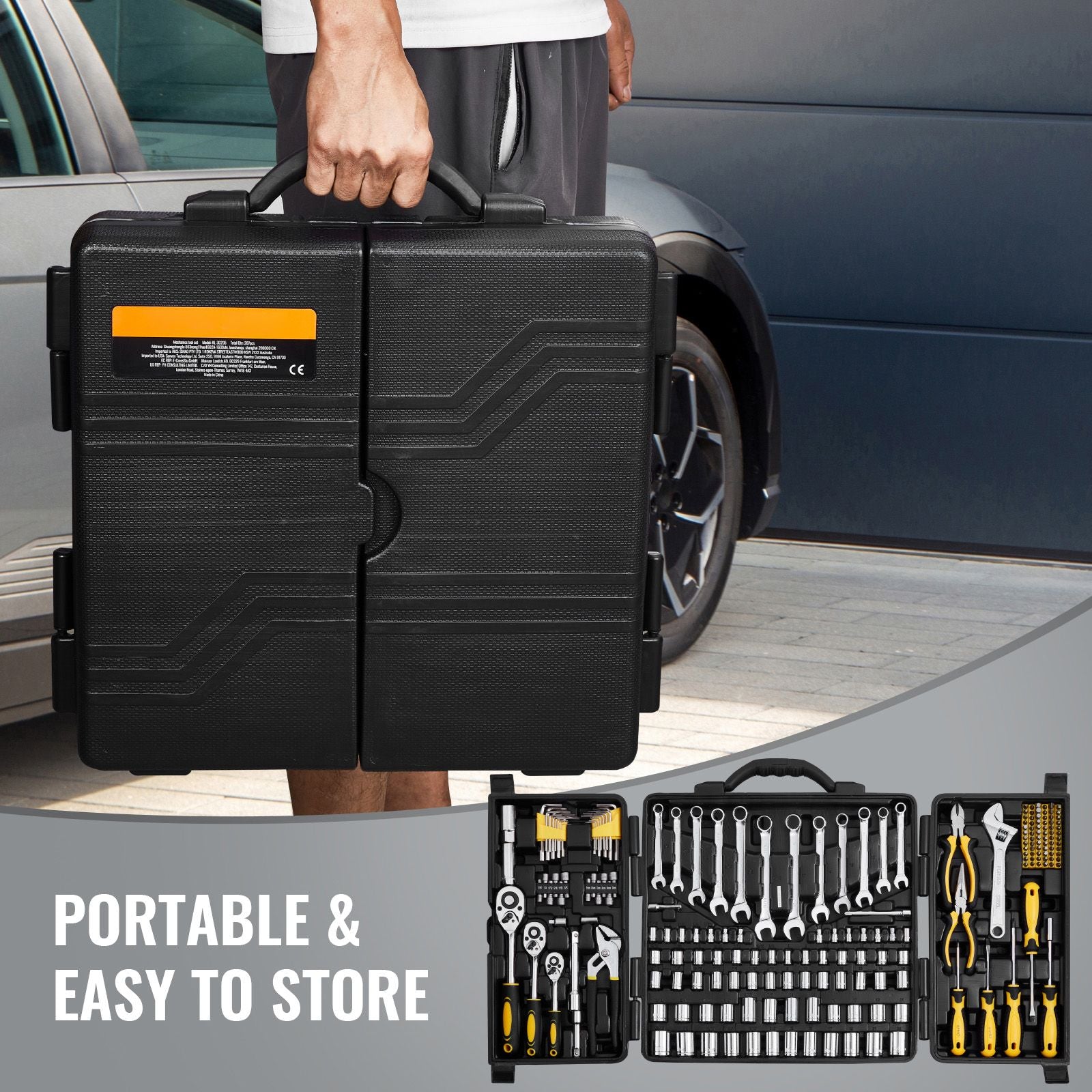 207-Piece Mechanics Tool Set 1/4