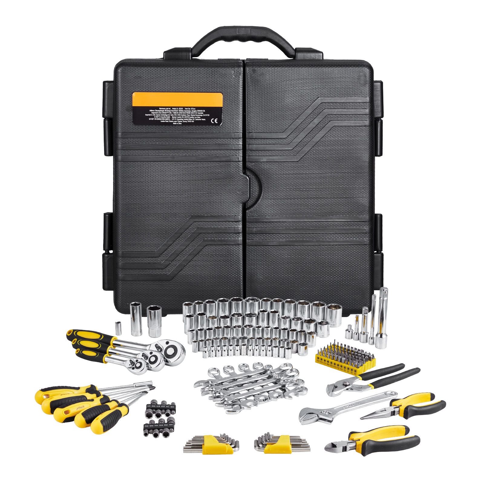 207-Piece Mechanics Tool Set 1/4