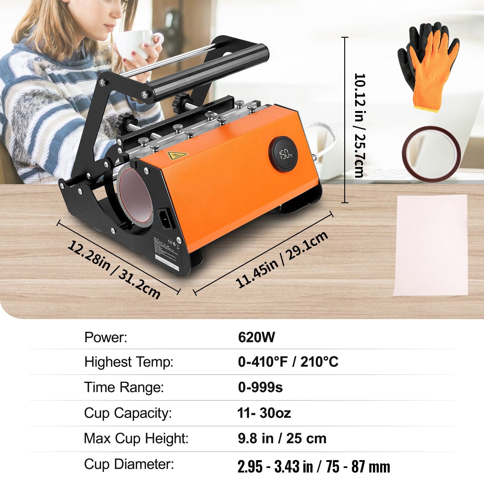 Mug Heat Press Tumbler Heat Press Machine Sublimation Printing 11-30oz Cup