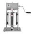 Manual Sausage Stuffer, 22 LBS / 10 L Vertical Meat Stuffer, Dual-Speed Sausage Casing Meat Filling Machine, Stainless Steel Heavy Duty Filler with 5 Stuffing Tubes, for Commercial & Home Use