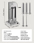 Manual Sausage Stuffer, 11 LBS / 5 L Vertical Meat Stuffer, Dual-Speed Sausage Casing Meat Filling Machine, Stainless Steel Heavy Duty Filler with 5 Stuffing Tubes, for Commercial & Home Use