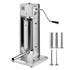 Manual Sausage Stuffer, 11 LBS / 5 L Vertical Meat Stuffer, Dual-Speed Sausage Casing Meat Filling Machine, Stainless Steel Heavy Duty Filler with 5 Stuffing Tubes, for Commercial & Home Use