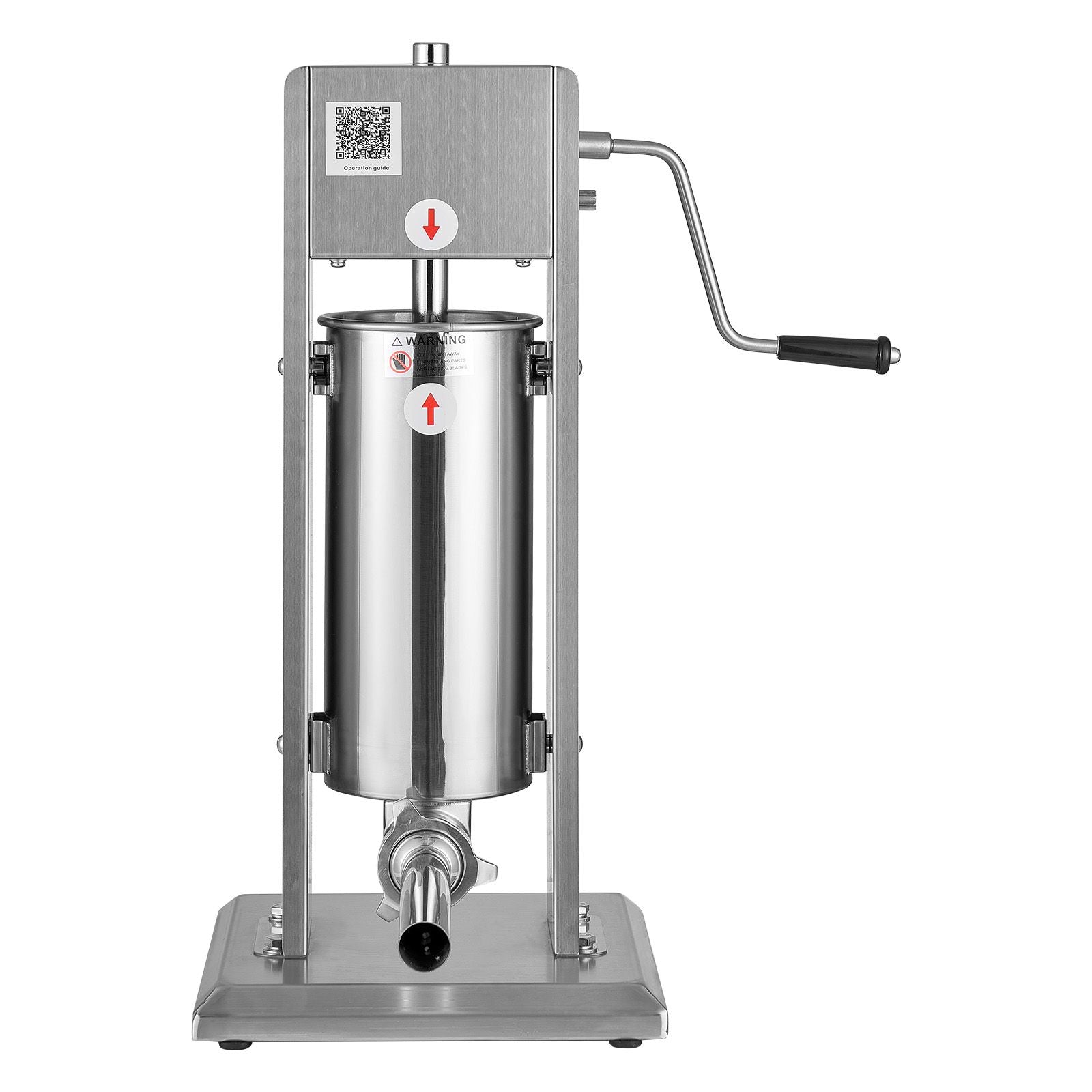 Manual Sausage Stuffer 5L 11lb Vertical Meat Filler with 5 Tubes