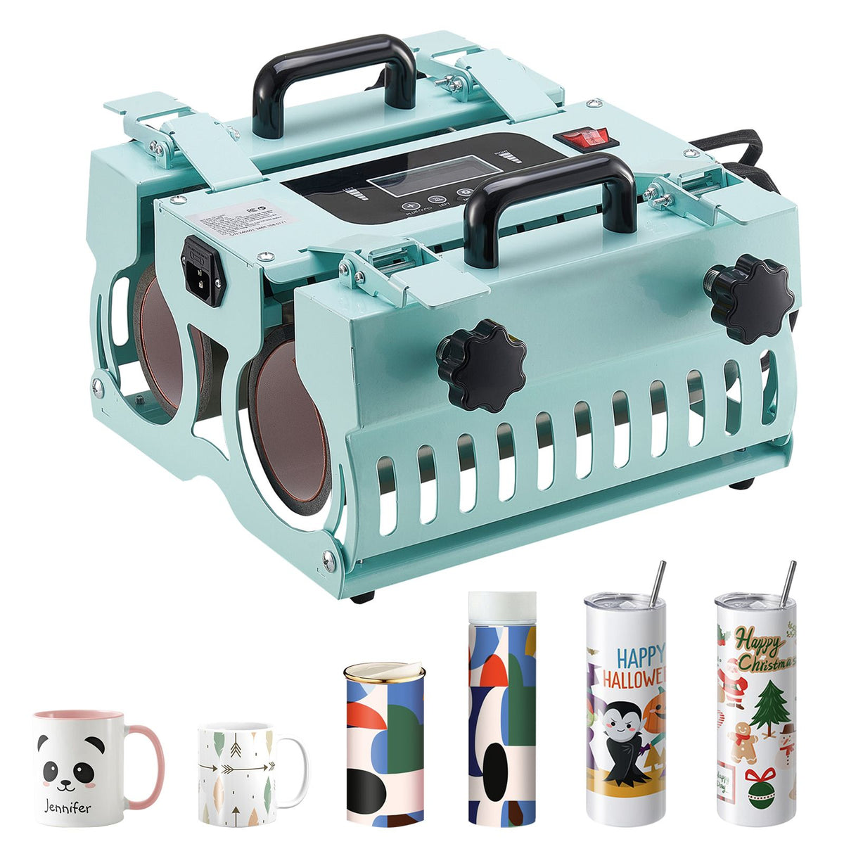 Tumbler Heat Press Machine 2 Station 11-30oz Mug Press Sublimation Set