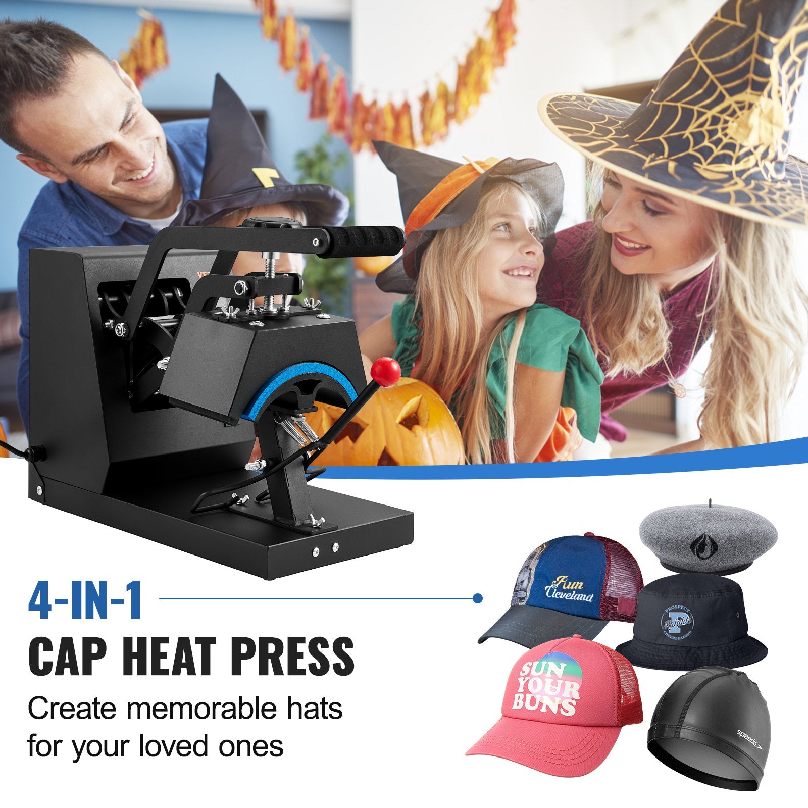 Hat Heat Press Cap Heat Press Machine 4 Heating Pads Sublimation Transfer