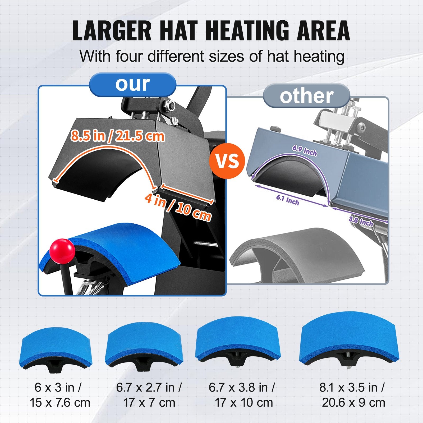 Hat Heat Press Cap Heat Press Machine 4 Heating Pads Sublimation Transfer