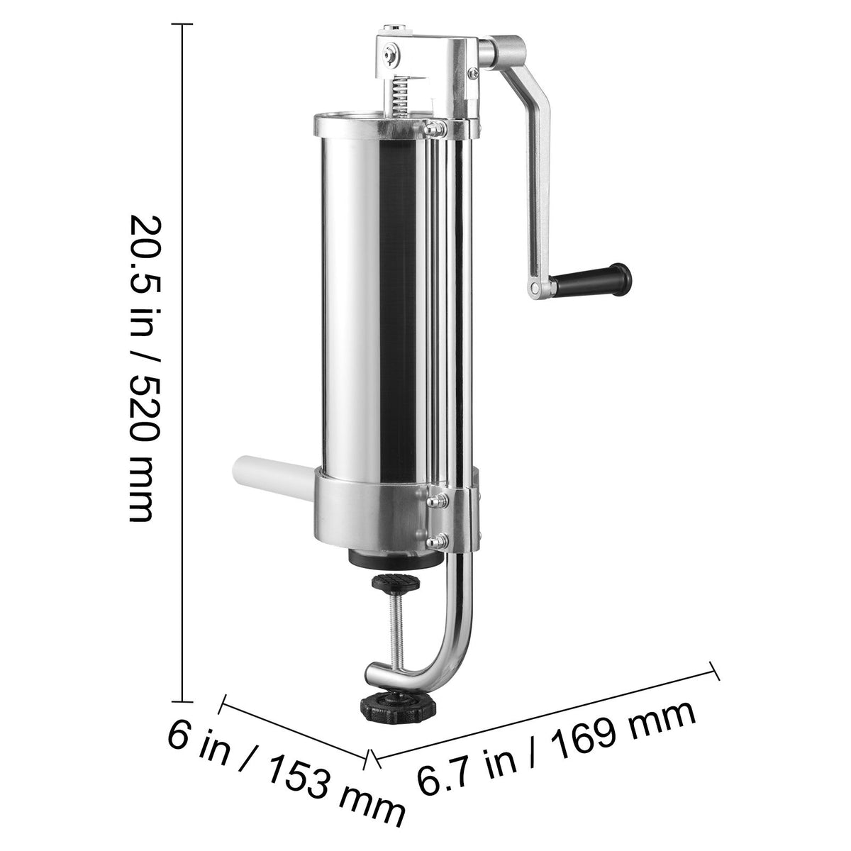 Sausage Stuffer 5lbs/3L Capacity Homemade Maker, Stainless Steel Colour