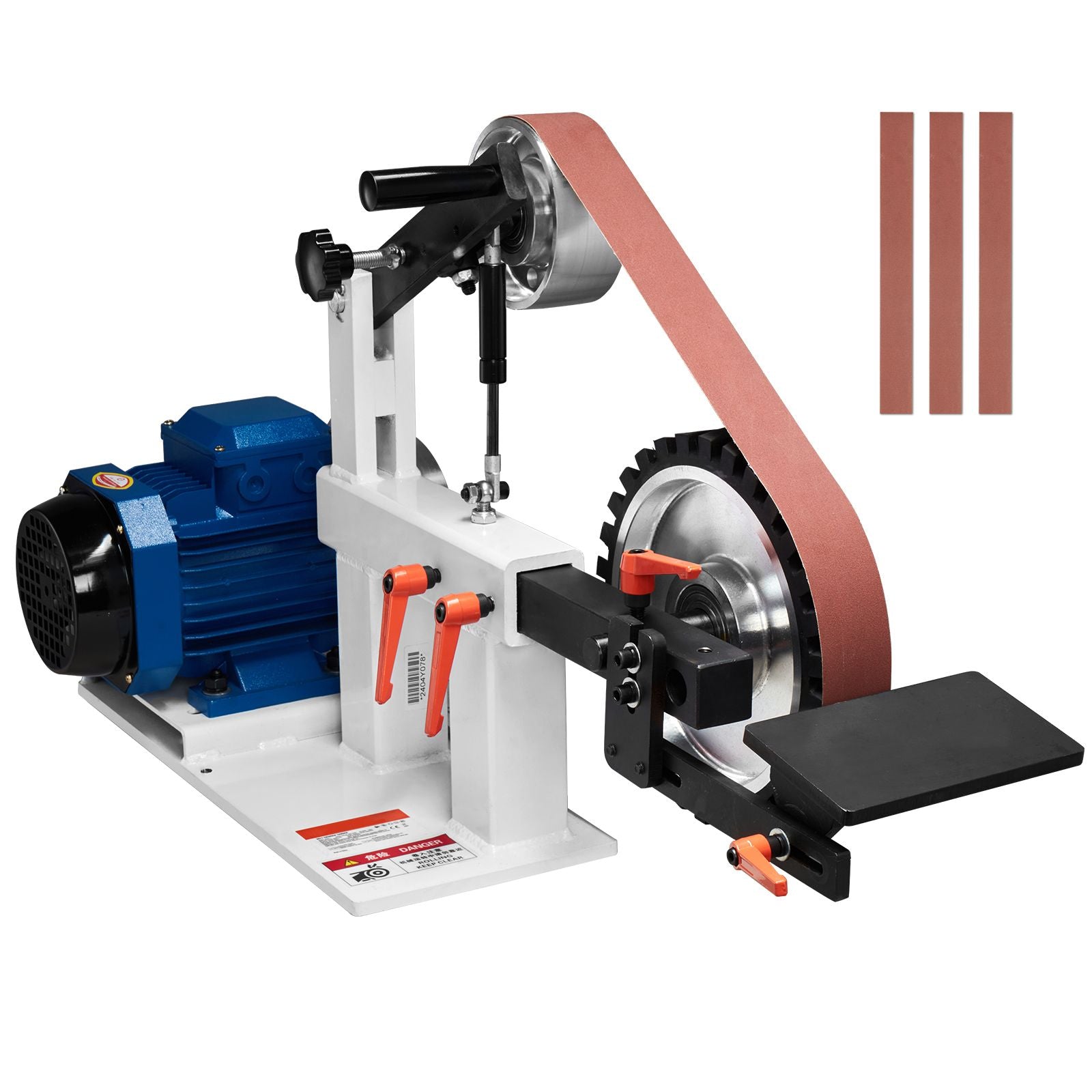 Belt Grinder Sander, 72 x 2-Inch Variable Speed Belt Polisher with VFD, 1500W 2HP Polishing Grinding Machine with 3 Grinding Moulds & 3PCS Sanding Belts for Metalworking, Knife Making