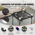 Mahjong Table, Square 4 Player Folding Card Table with 4 Cup Holders & 4 Chip Trays, Portable Domino Game Table with 1 Set of Dominoes for Mahjong Poke Puzzles, 90 x 90-inch, Black