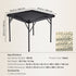 Mahjong Table, Square 4 Player Folding Card Table with 4 Cup Holders & 4 Chip Trays, Portable Domino Game Table with 1 Set of Dominoes for Mahjong Poke Puzzles, 90 x 90-inch, Black