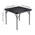 Mahjong Table, Square 4 Player Folding Card Table with 4 Cup Holders & 4 Chip Trays, Portable Domino Game Table with 1 Set of Dominoes for Mahjong Poke Puzzles, 90 x 90-inch, Black