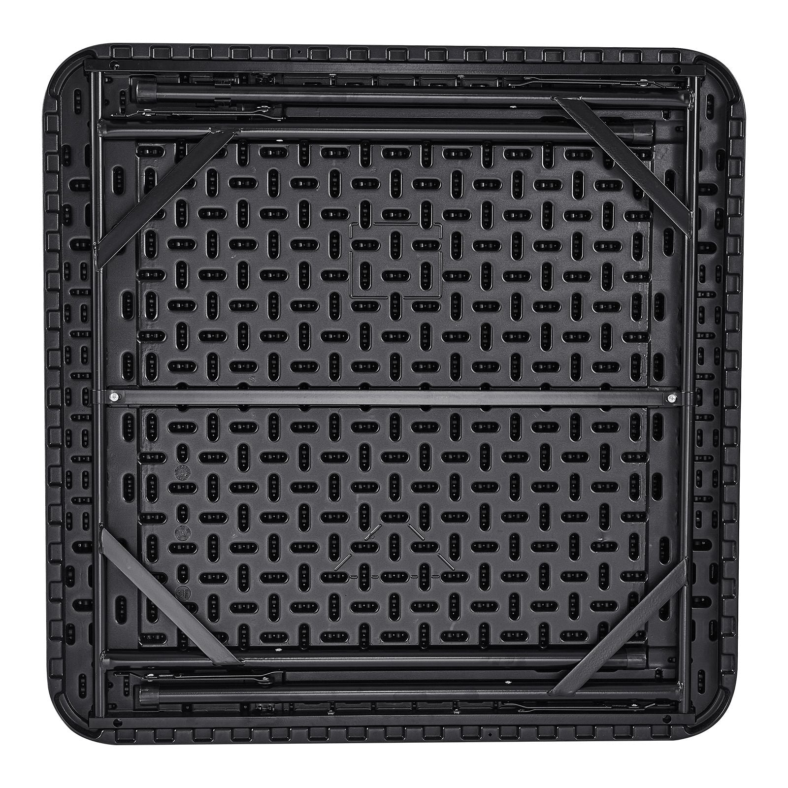 Mahjong Table, Square 4 Player Folding Card Table with 4 Cup Holders & 4 Chip Trays, Portable Domino Game Table with 1 Set of Dominoes for Mahjong Poke Puzzles, 90 x 90-inch, Black