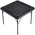 Mahjong Table, Square 4 Player Folding Card Table with 4 Cup Holders & 4 Chip Trays, Portable Domino Game Table with 1 Set of Dominoes for Mahjong Poke Puzzles, 90 x 90-inch, Black