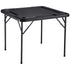 Mahjong Table, Square 4 Player Folding Card Table with 4 Cup Holders & 4 Chip Trays, Portable Domino Game Table with 1 Set of Dominoes for Mahjong Poke Puzzles, 90 x 90-inch, Black