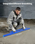 Concrete Screed, 120.5 cm Screed with Level Vial, Easy Cleanup & End Cap Design, Aluminum Lightweight & Reversable Handle for Leveling Floors, Small-Scale Construction and Home Renovation